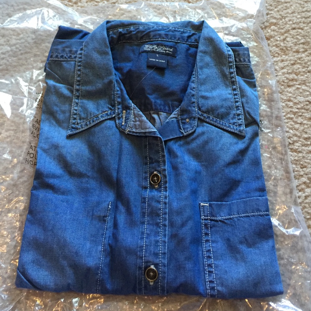 Lucky Brand button down jean shirt